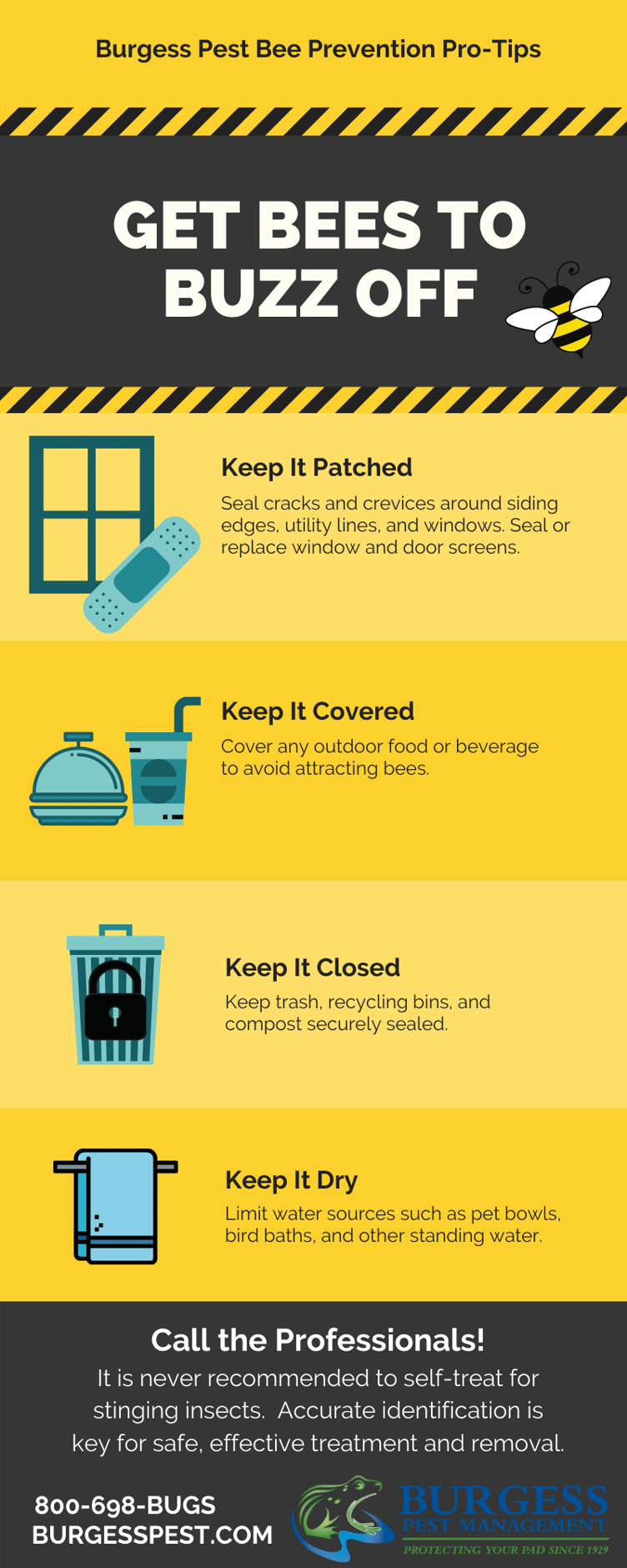 Buzz Off Bee Prevention Tips Infographic 3285